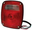 RoadPro RP-5402 6.75 x 5.75 Tail Light Assembly with Replaceable Bulb - Red/Clear