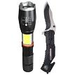 RoadPro RP18079 Flashlight and Knife 2 Piece Combo