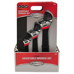 RoadPro 10063LPDQ 3 Piece Adjustable Wrench Set 5ct PDQ 1