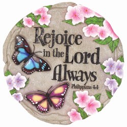 Spoontiques 13013S 9 Inch Stepping Stone Rejoice In The Lord 1