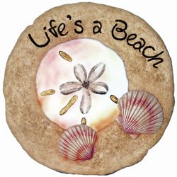 Spoontiques 13302 9 Inch Stepping Stone Lifes A Beach 1