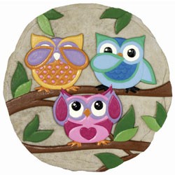Spoontiques 13325 9 Inch Stepping Stone Owls 1