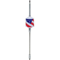 Wilson Antennas 305FLAG T2000 Series Mobile CB Trucker Antenna with 10 Shaft White w/US Flag 1
