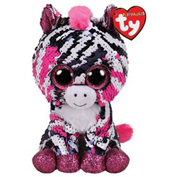 TY Inc. 36672 ZOEY - ZEBRA SEQUIN PINK REG 1