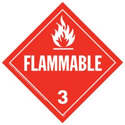 J.J. Keller 40496 Flammable Gas Class 3 Placard 1