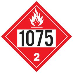 J.J. Keller 40502 1075 Class 2 Flammable Gas 1