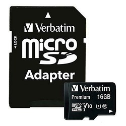 Verbatim Americas LLC 44082V 16GB microSDHC Memory Card with adapter 1