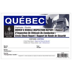 J.J. KELLER 51042 Quebec Circle Check Duplicate Driver\'s Vehicle Inspection Report 1