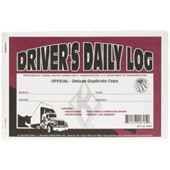 31 Days, Driver Daily Log Book with Detailed DVIR & Daily Recap, 2-Ply,  Carbon