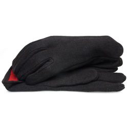 BlackCanyon Outfitters 69000/L Brown Jersey Gloves with Red Fleece Lining and Open Cuff - Large 1 Pair 1