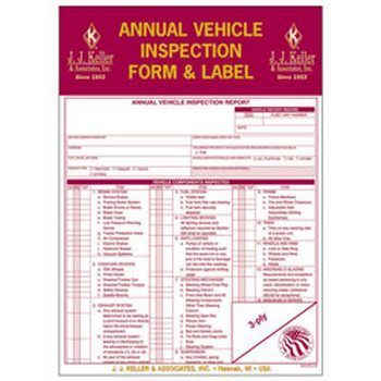 Lot of 4 JJ Keller 400MP Carbonless Annual Vehicle Inspection Form & Labels 