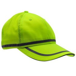 BlackCanyon Outfitters BCOSFCAPMESH Safety Mesh Cap with Reflective Trim - Lime 1