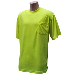 BlackCanyon Outfitters BCOSSTYXL NON RATED SS POCKET TEE HIVIS/ LIME XL 1