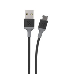 Scosche CA4BYSP Strikeline USB-A - USB-C Cable 4ft BK/GY 1