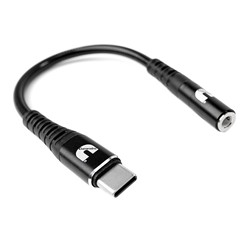 Cummins CMN4713 Cummins USB-C Audio Aux Adapter in Flexible Steel with Female Connector 5in CMN4713 1