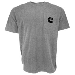 Cummins CMN4754 Cummins Unisex T-Shirt Short Sleeve Sport Gray Pocket Tee CMN4754 - Large 1