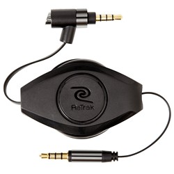 Retrak ETPRAUXMIC Premier Black Hands-free Mic + Retractab 1