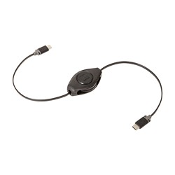 Retrak ETPRUC Retractable Black Charge & Sync Lightnin 1