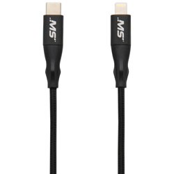 MobileSpec MB06900 4ft. 18W Lightning to USB-C Charge & Sync Cable Black Bulk to USB-C( 1