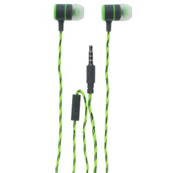MobileSpec MBSHV010G Hi-Vis Wired Earbuds Green 1