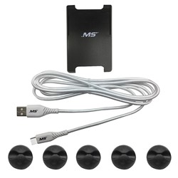 MobileSpec MBSV03203 6ft USB-C&trade; to USB Card Holder Wht 1