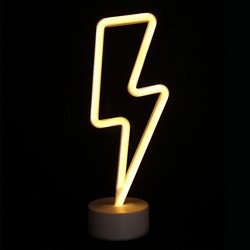 Neon Knight NS1906010 LED Neon Light Sign Room Decoration USB or Battery Powered Dorm Decor Lightning Bolt NS1906010 1