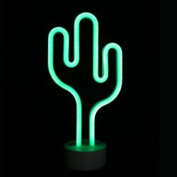 Neon Knight NS1906026 Neon Dorm Indoor Light NS1906026 Battery Operated or USB Powered Glowing Cactus Neon Decorative Sign LED Light Decoration 1