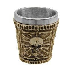 DAS P7149464 Shot Glass with Skulls and Crossbones Design 1