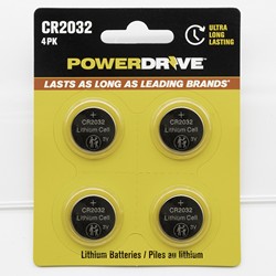 PowerDrive PDCR20324B 2032 3V Lithium Button Battery 4 Pack 1