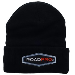 RoadPro ROADPROHAT RoadPro Trucker Hat Comfort Knit Beanie Cap Cuffed Winter Knit Hat Black ROADPROHAT 1