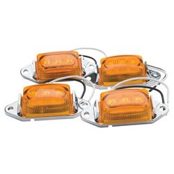 RoadPro RP-1445A/4P 1.75x1 LED Clearance/Marker Lights Amber 4-Pack 1