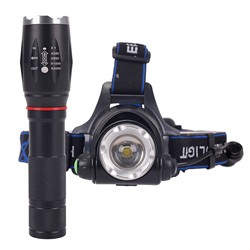 RoadPro RP1807C Flashlight and Headlamp 2PCS Combo 1