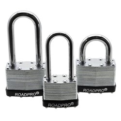 RoadPro RP20LK001 3pc Steel Padlock Set 5ct PDQ 1