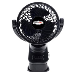 RoadPro RPUSBFAN RoadPro RPUSBFAN Black 4-Inch Clip-on Fan for Vehicle or Desk USB Portable Mini Cooling Fan 1