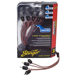Stinger Electronics SI4412 12\' RCA 4CH TWISTED PR 4000 SERIES 1