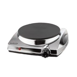 Brentwood Appliances TS337 Electric 1000 Watt Single Hotplate Chrome 1