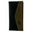 American Bison 1722BK TALL RODEO WALLET TWO TONE BLK