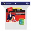 Hanes 1806WH Over-The-Calf Tube Sock 6-Pack - White Size 6-12
