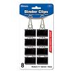 Bazic Products 261B BINDER CLIPS BLACK 8PK 1 1/4