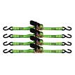 Grip-on-Tools 28648 4 PC 1in X 15ft RATCHET TIE DOWN SET