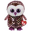 TY Inc. 36785 CHECKS - OWL SEQUIN PINK/BLK MED