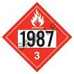 J.J. Keller 4550J UN 1987 PLACARD CASS 3 FLAMMABLE LIQUID