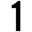 J.J. Keller 61602 Number 1 White Vinyl Adhesive Label 12