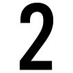 J.J. Keller 61603 Number 2 White Vinyl Adhesive Label 12