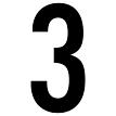J.J. Keller 61604N Number 3 White Vinyl Adhesive Label 12