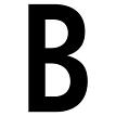 J.J. Keller 61612 Letter B White Vinyl Adhesive Label 12