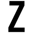 J.J. Keller 61636 Letter Z White Vinyl Adhesive Label 12