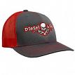 DIESEL LIFE 81101387 OSFA Richardson Snap Back Hat Charcoal/Red with Red