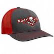DIESEL LIFE 81101387 OSFA Richardson Snap Back Hat Charcoal/Red with Red