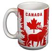 Jenkins Souvenirs 89991JE CAN MUG 15oz MOOSE FLAG